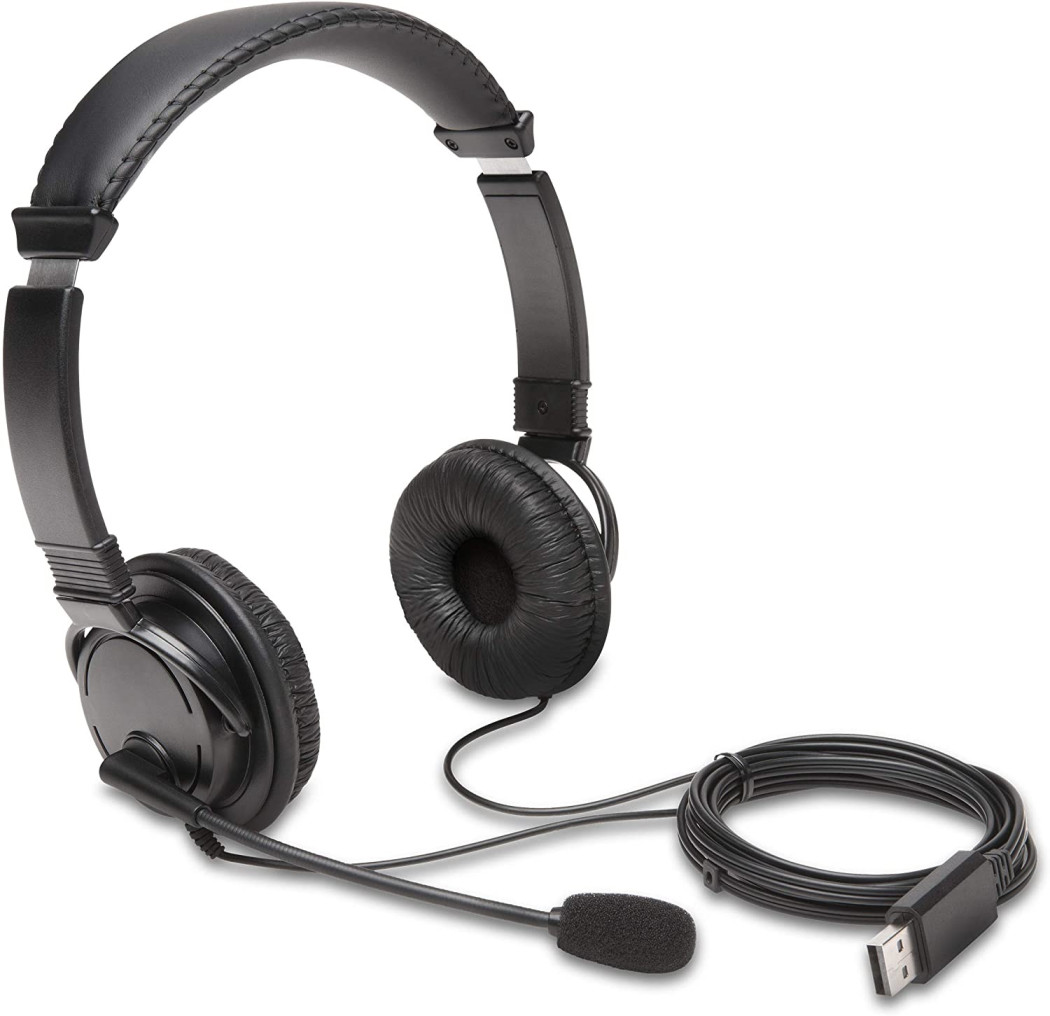 Slušalke kensington usb-a hi-fi z mikrofonom k97601ww
