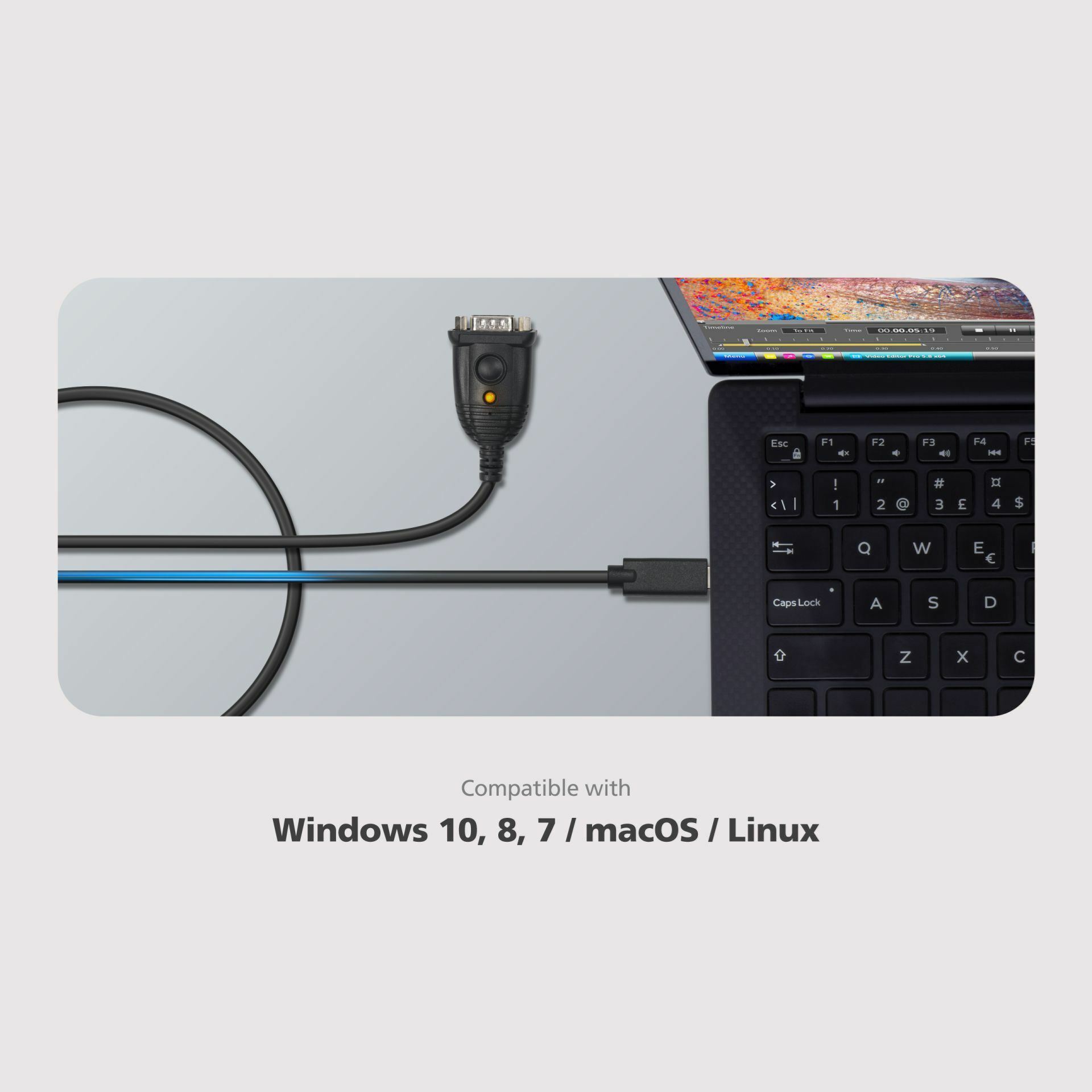 ATEN pretvornik USB C - Serial DB09 UC232C - slika 2