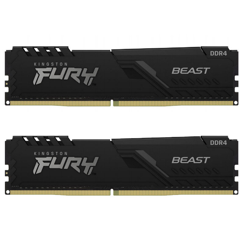 KINGSTON Fury Beast 64GB (2x32GB) 3200MHz DDR4 CL16 KF432C16BBK2/64 ram pomnilnik