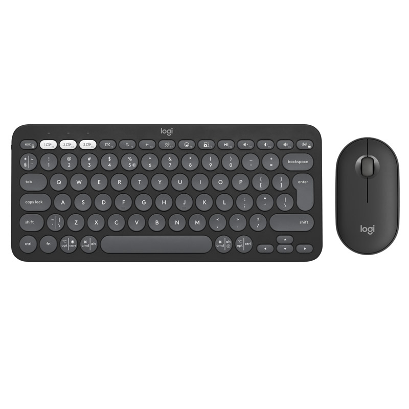 LOGITECH Pebble 2 Combo črna slo tisk brezžična tipkovnica + miška