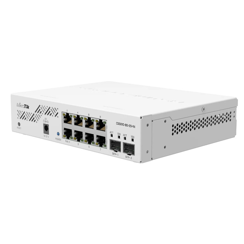 MIKROTIK CSS610-8G-2S+IN 8-port RJ45 2x 10G SFP+ Smart mrežno stikalo switch - slika 2