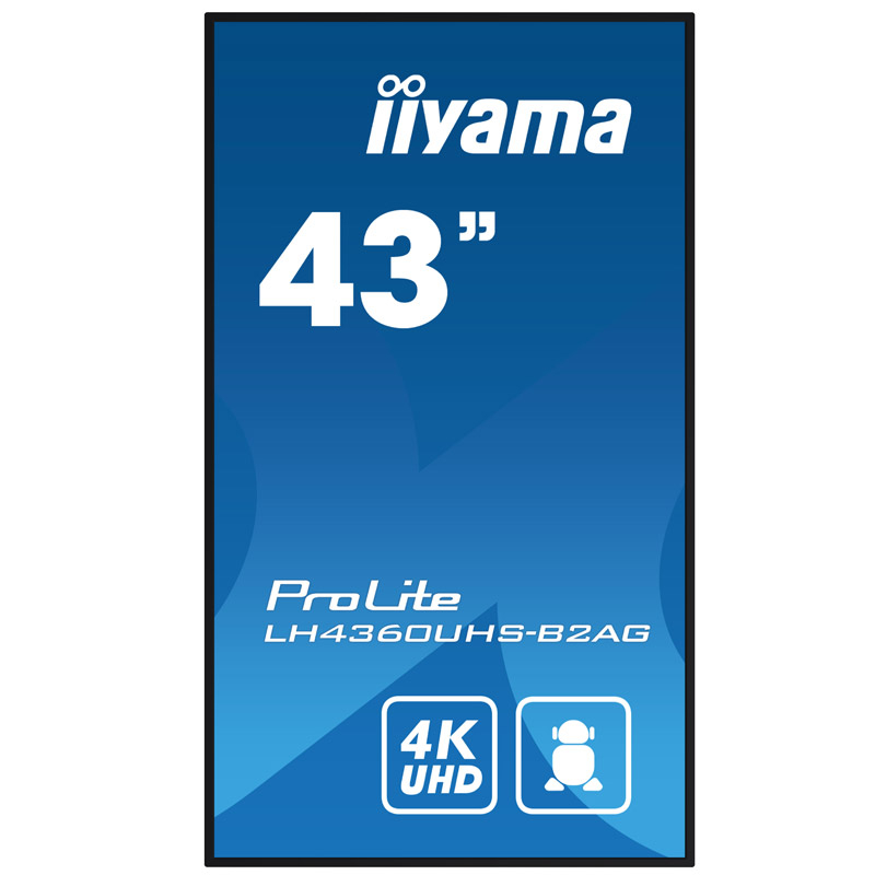 IIYAMA ProLite LH4360UHS-B2AG 42,5" (108cm) 4K UHD VA 24/7 Android zvočniki informacijski zaslon - slika 2