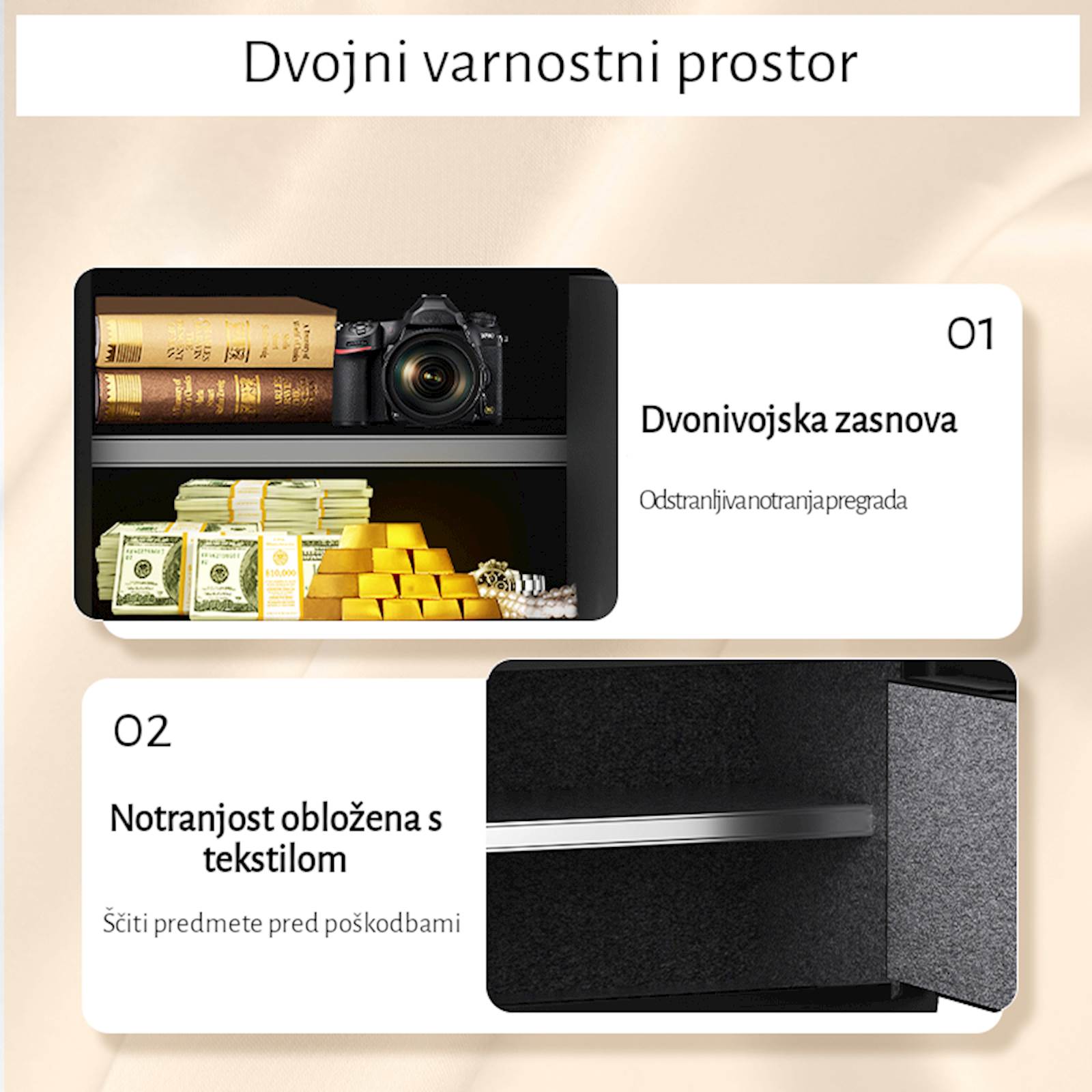 DELI ET540 digitalni sef, črn - slika 3