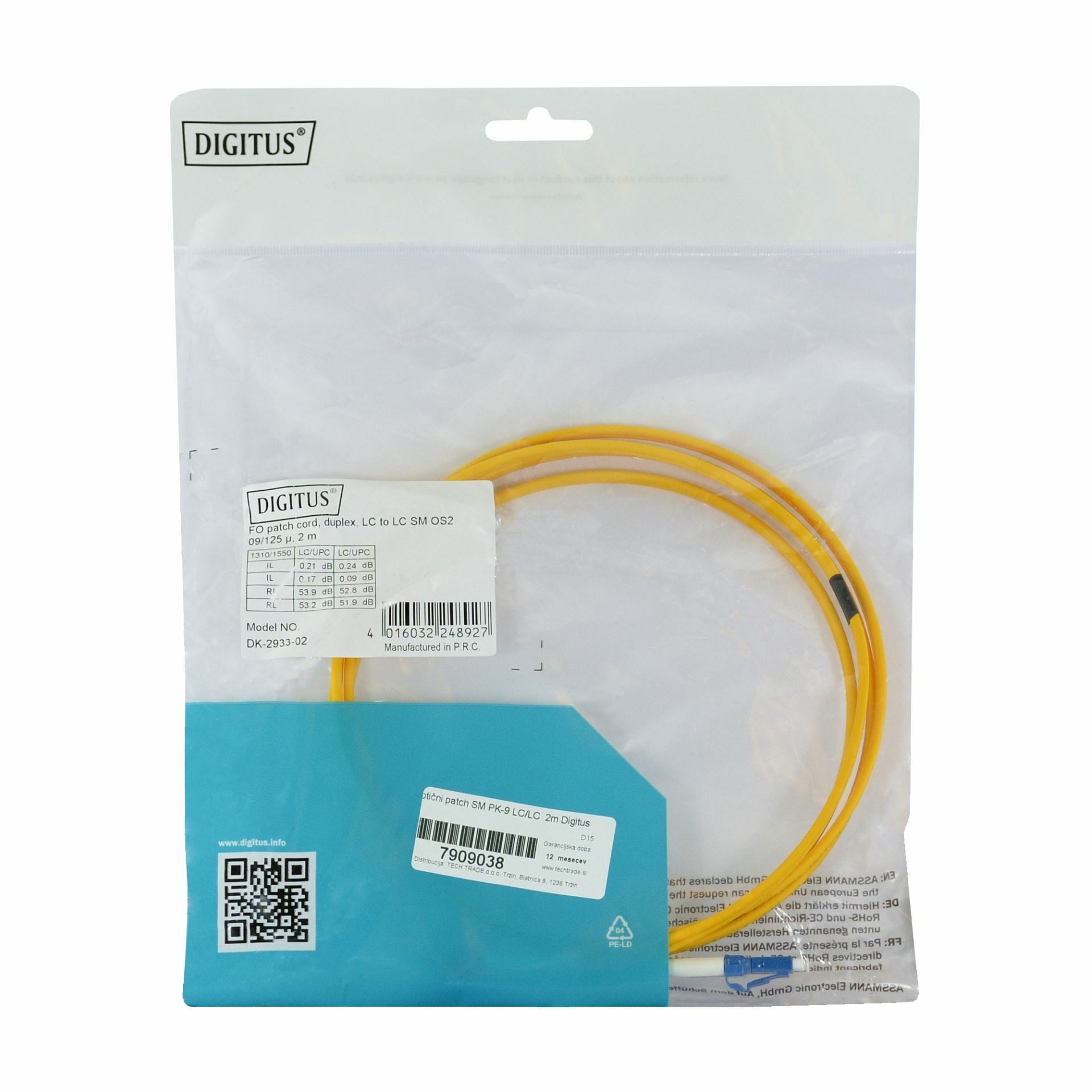 Digitus optični patch SM PK-9 LC/LC 2m OS2 - slika 3