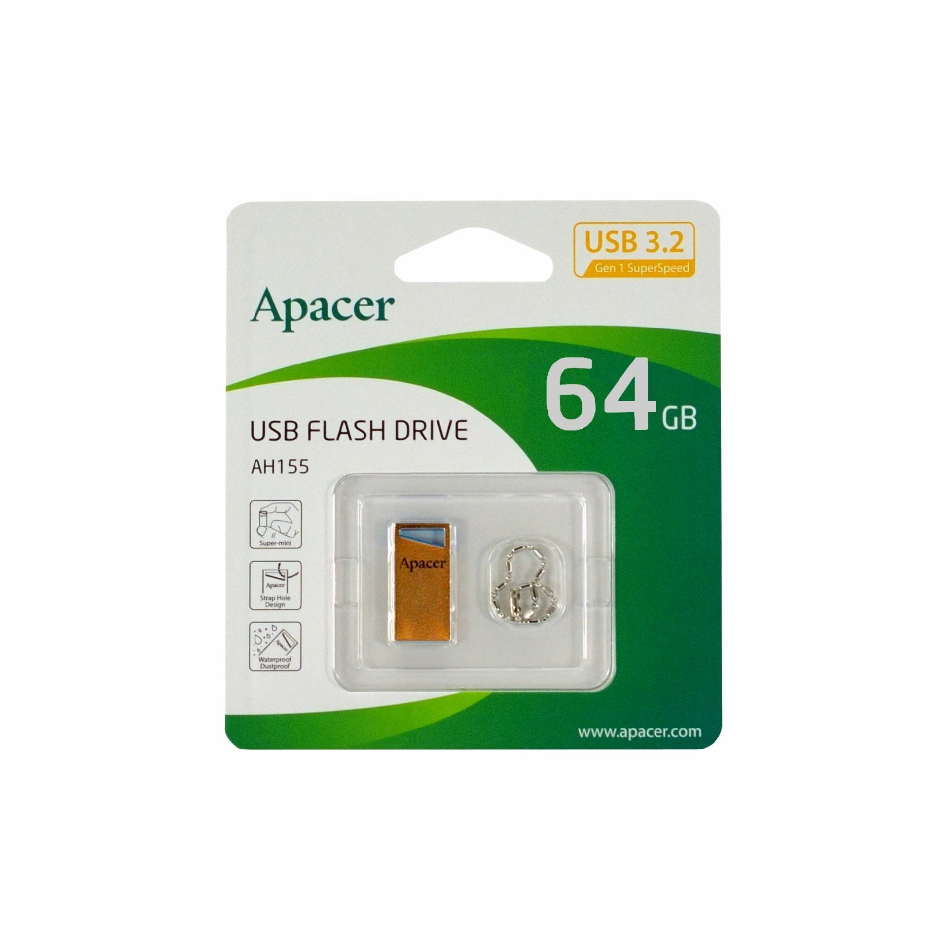 APACER USB 3.2 Gen1 ključ 64GB AH155 super mini srebrno/moder - slika 3