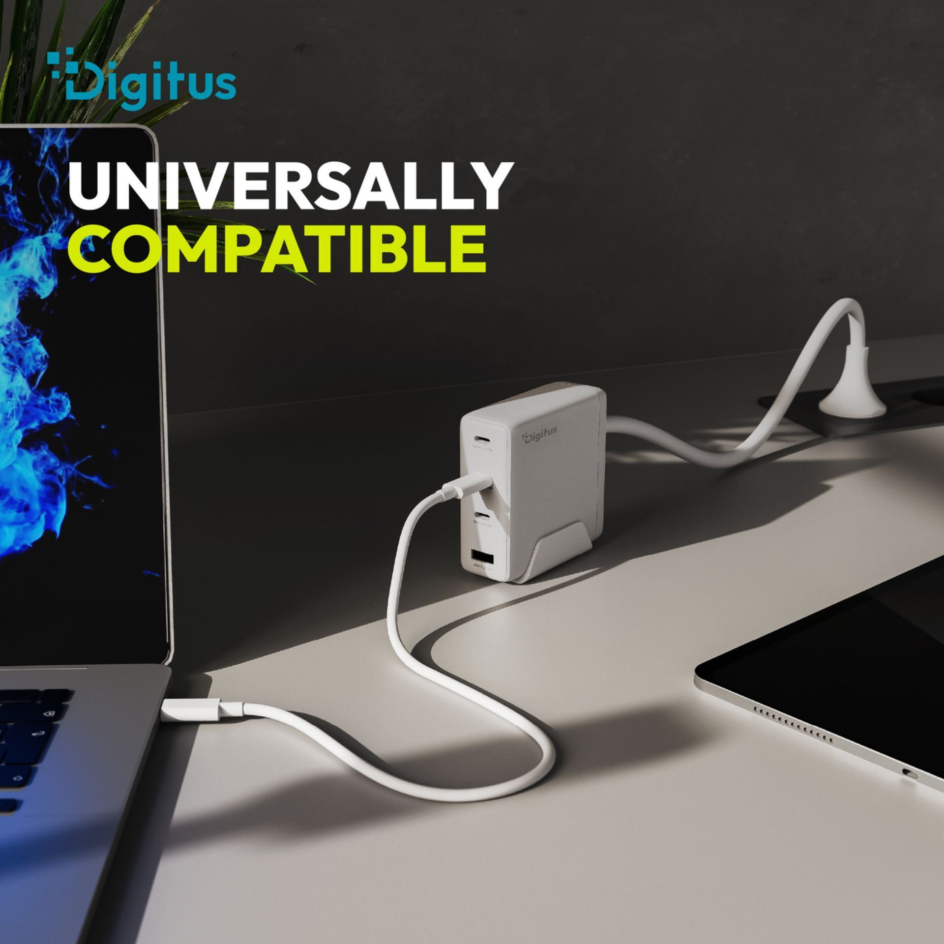 Digitus polnilec 140W USB 3x TipC TipA PD bel DA-10305 - slika 2