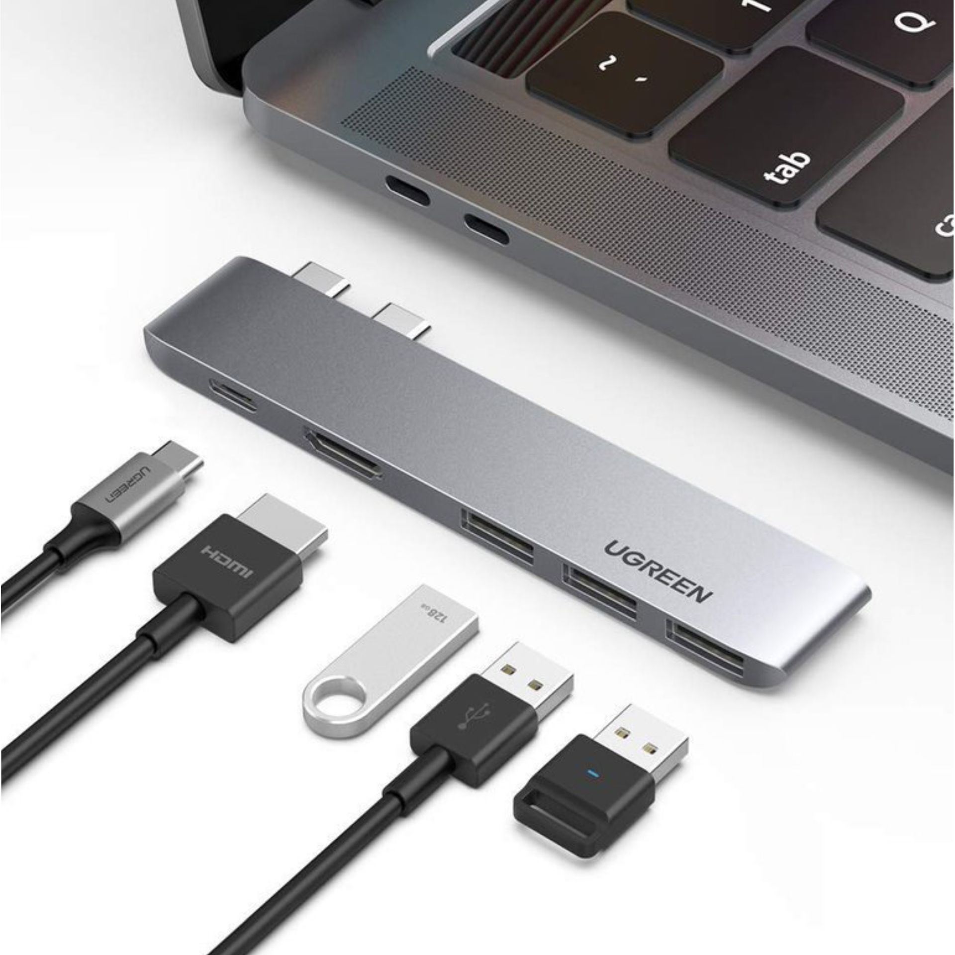 Ugreen priklopna postaja USB TipC 5v1 4K HDMI Thunderbolt 60559 - slika 2