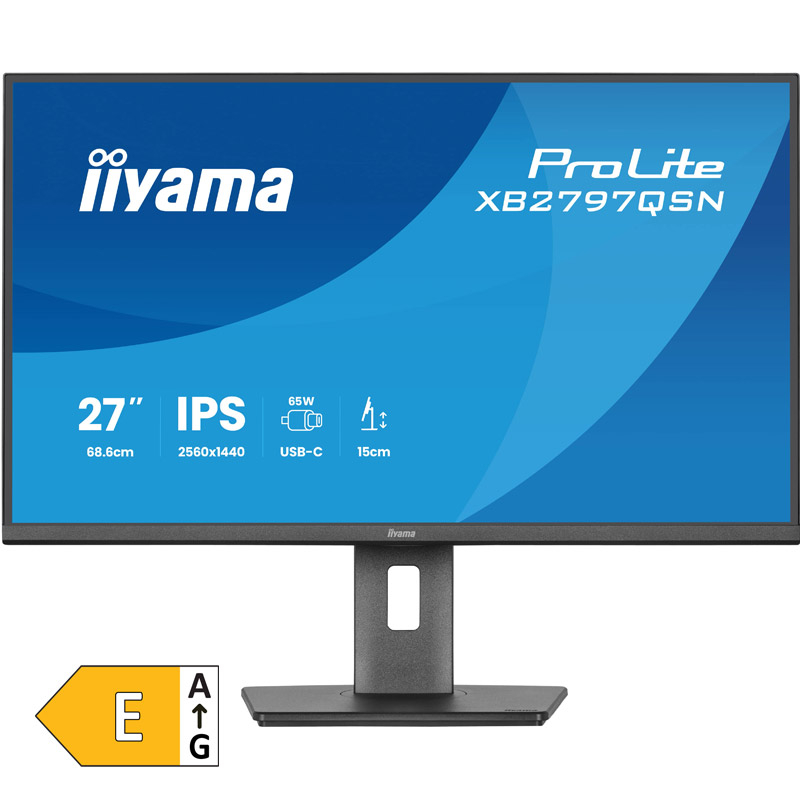 IIYAMA ProLite XB2797QSN-B1 68,5cm (27") QHD IPS 75Hz HDMI/DP/USB-C/RJ-45 zvočniki monitor