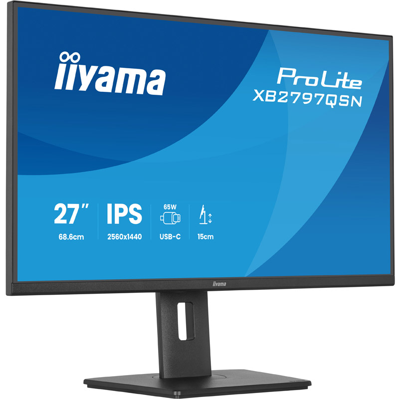 IIYAMA ProLite XB2797QSN-B1 68,5cm (27") QHD IPS 75Hz HDMI/DP/USB-C/RJ-45 zvočniki monitor - slika 2