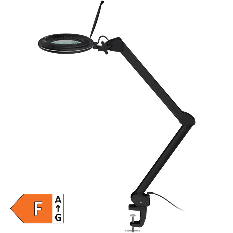 GOOBAY povečevalna 1,75x 10W 800lm LED črna delovna namizna zatemnilna svetilka