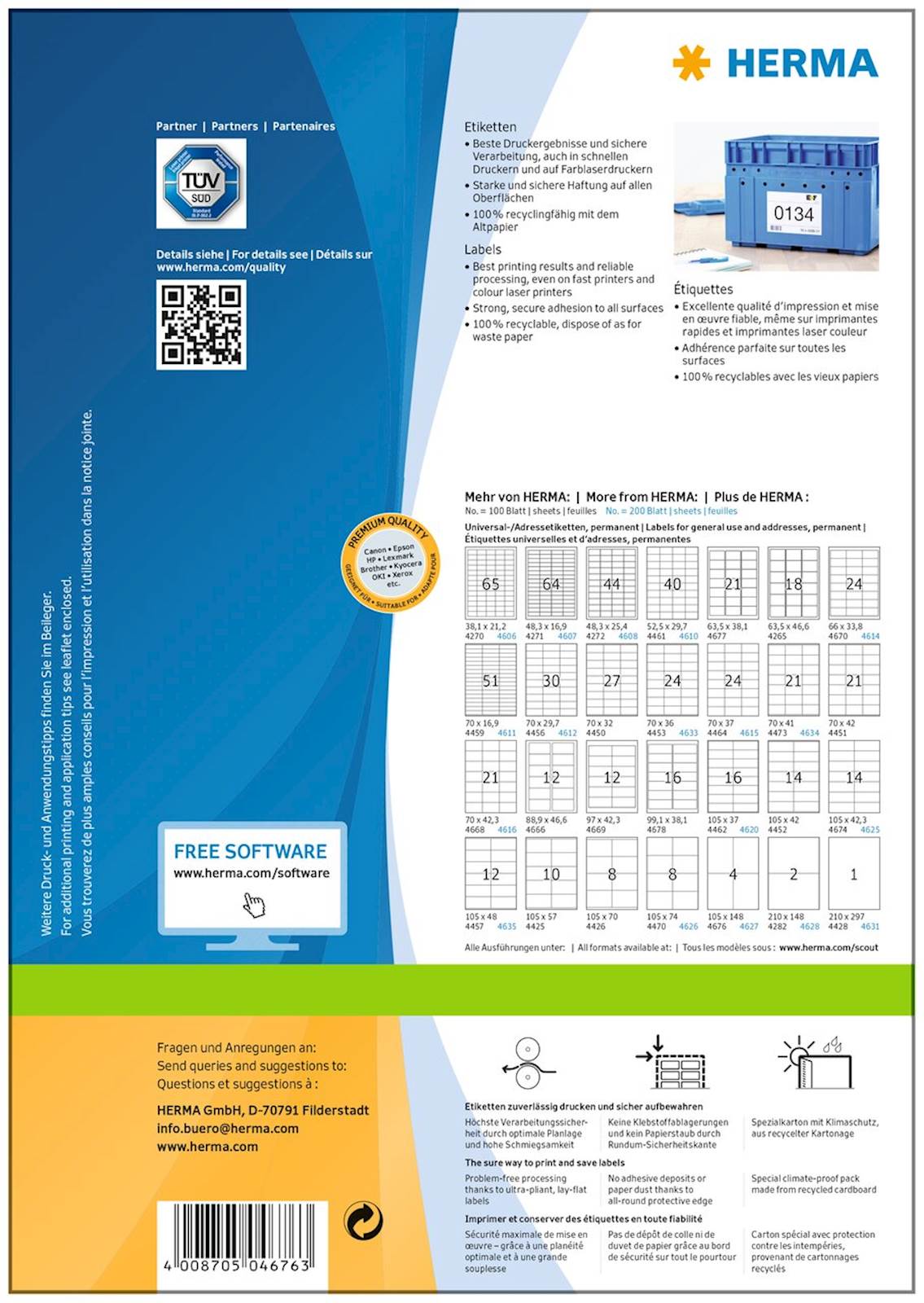 Herma etikete Superprint Premium, 105x148 mm, 100/1 - slika 2