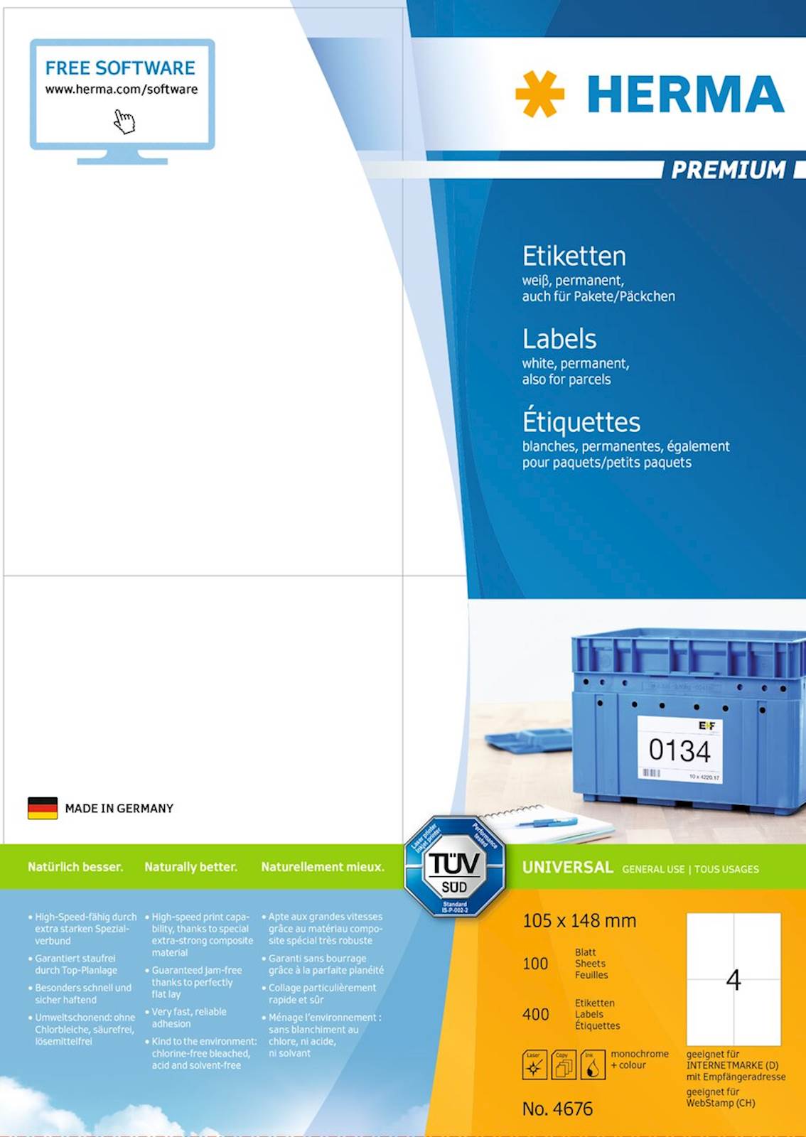 Herma etikete Superprint Premium, 105x148 mm, 100/1 - slika 3