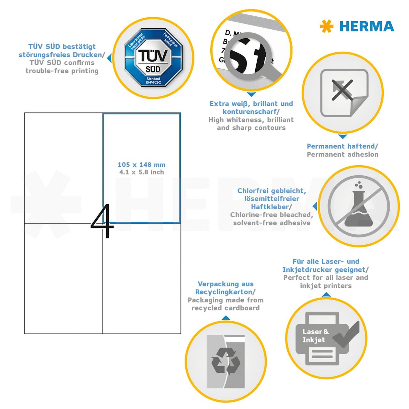 Herma etikete Superprint Premium, 105x148 mm, 100/1 - slika 6