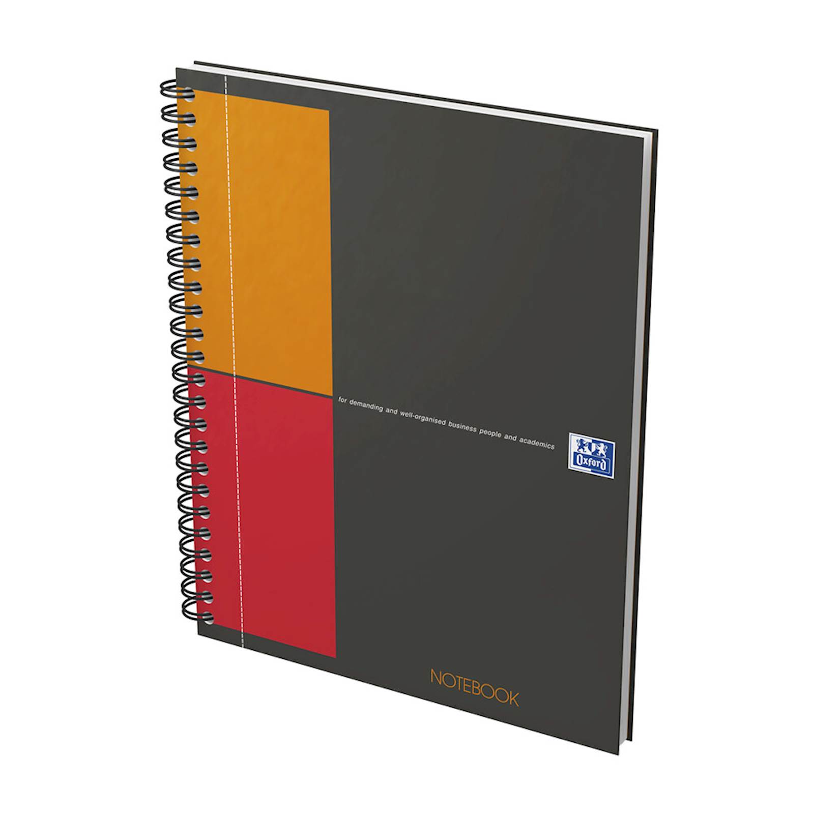Oxford International blok s spiralo A5+, 80 listni, karo