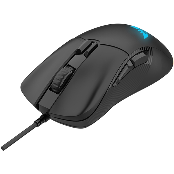 Gaming miška BYTEZONE Ghost žična / RGB (16,8M barv) / max DPI 19K / optična / paracord kabel (črna) - slika 2