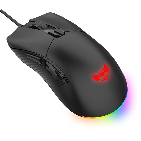 Gaming miška BYTEZONE Ghost žična / RGB (16,8M barv) / max DPI 19K / optična / paracord kabel (črna) - slika 3