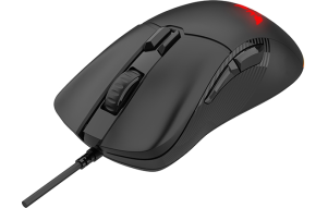 Gaming miška BYTEZONE Ghost žična / RGB (16,8M barv) / max DPI 19K / optična / paracord kabel (črna) - slika 4