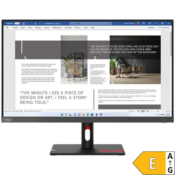 Zaslon LENOVO ThinkVision S27i-30 27" / WLED / IPS / 100Hz / 4ms (črn)