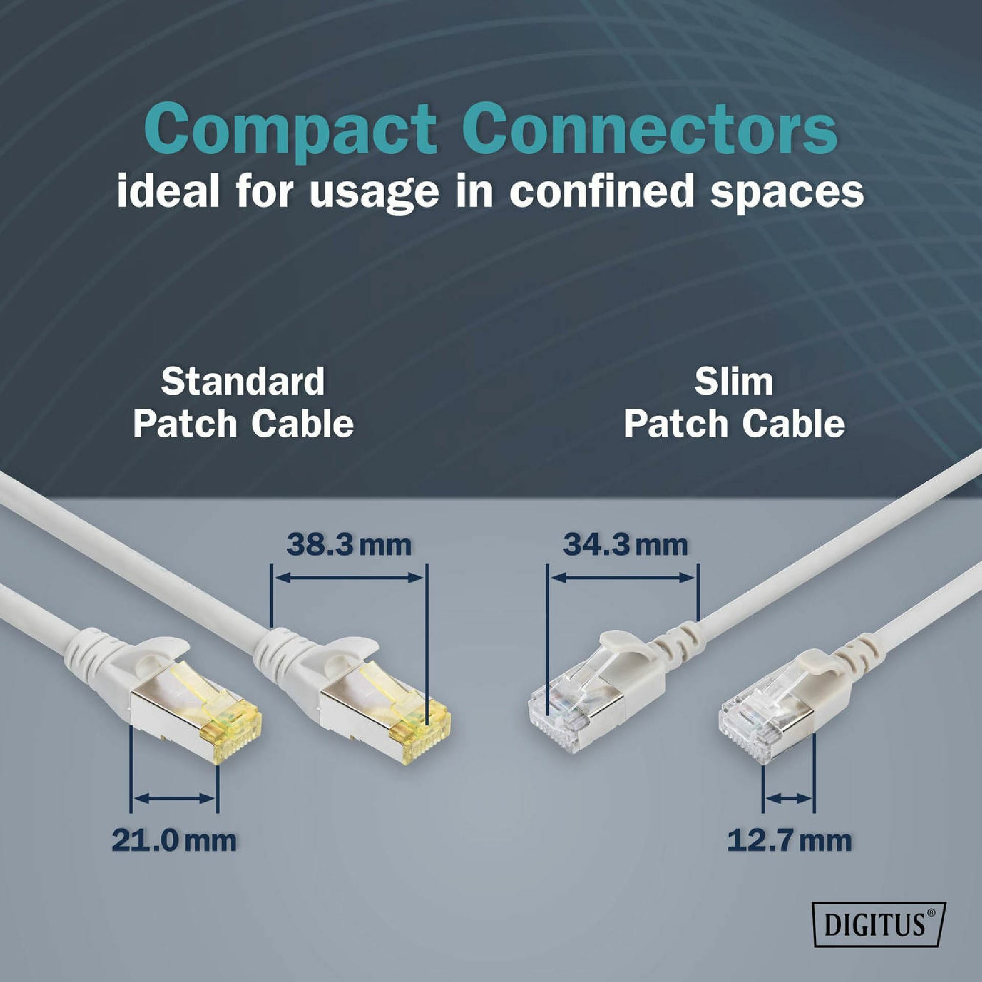 Digitus patch slim FTP CAT.6A 1m siv - slika 3