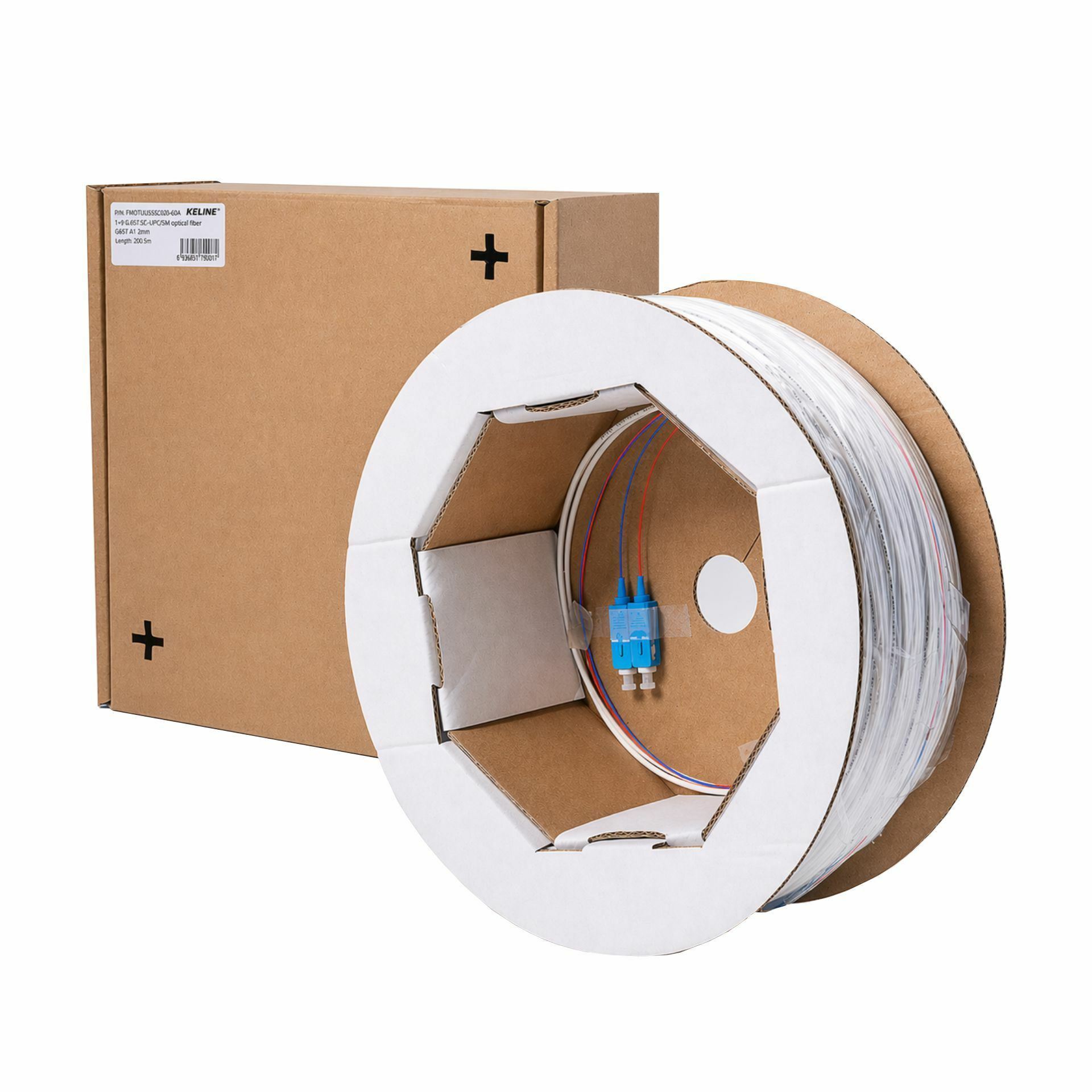 Keline optični kabel SM SC-SC 150m OS2 Duplex FTTHOS2-SCSC-1500-B2ca