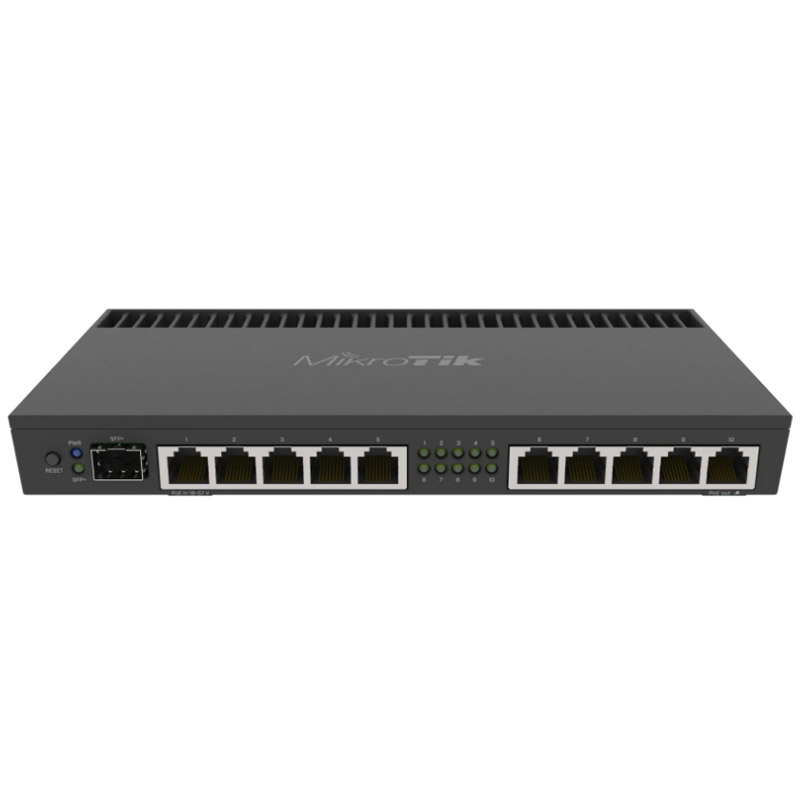 MIKROTIK RB4011iGS+RM 10-port 10x Gigabit PoE RJ45 SFP+ 1U žični usmerjevalnik-router