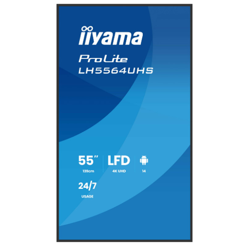 IIYAMA ProLite LH5564UHS-B1AG 55" (138,7cm) 4K UHD VA 24/7 Android zvočniki informacijski zaslon - slika 2
