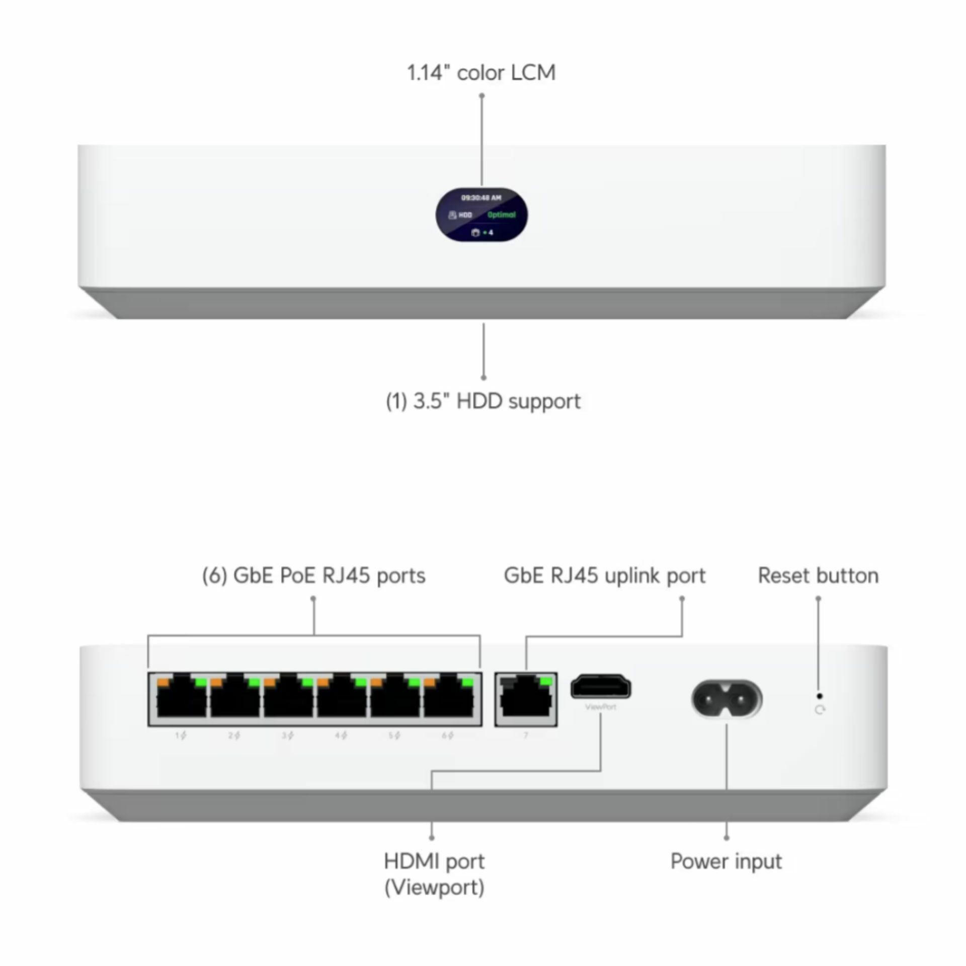 Ubiquiti video snemalnik 6-kanalni PoE NVR IP UNVR-Instant - slika 2
