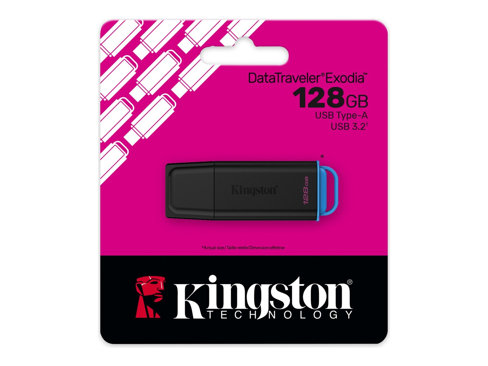 KINGSTON 128GB Portable USB 3.2 Bk/Blue - slika 2