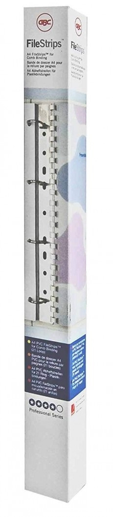 Vpenjalni trak za registrator filestrip gbc 100/1 ib410215 tanjši prozoren pvc