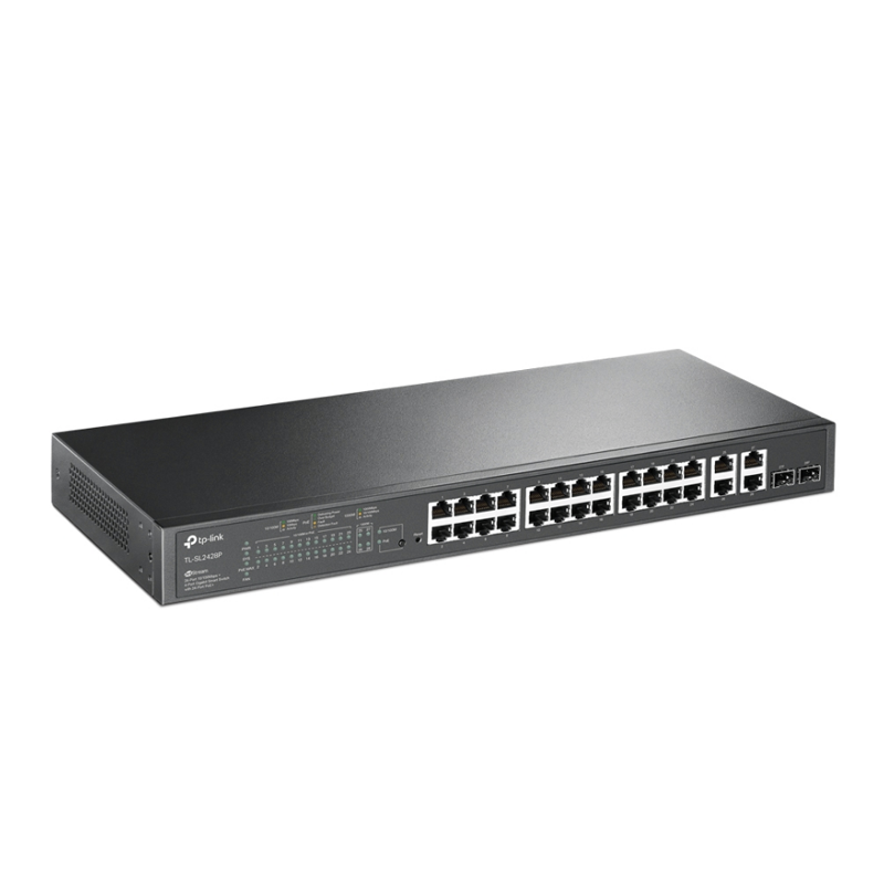 TP-LINK JetStream TL-SL2428P 28-port 24x 10/100Mbps PoE+ RJ45 2x gigabit RJ45 2x SFP/RJ45 Combo Smart mrežno stikalo switch - slika 2