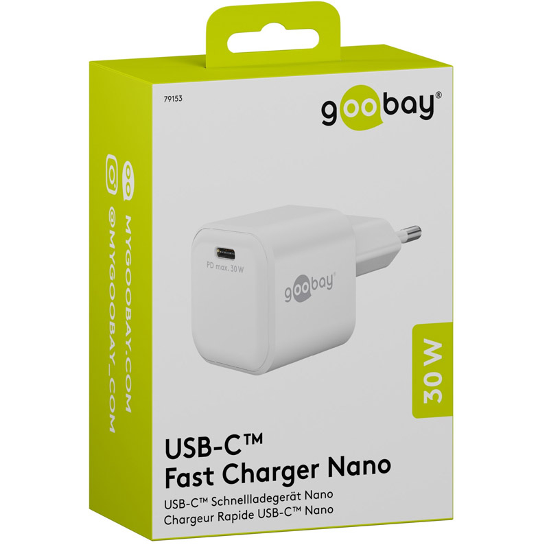 GOOBAY USB-C GaN 30W bel hitri polnilec - slika 2