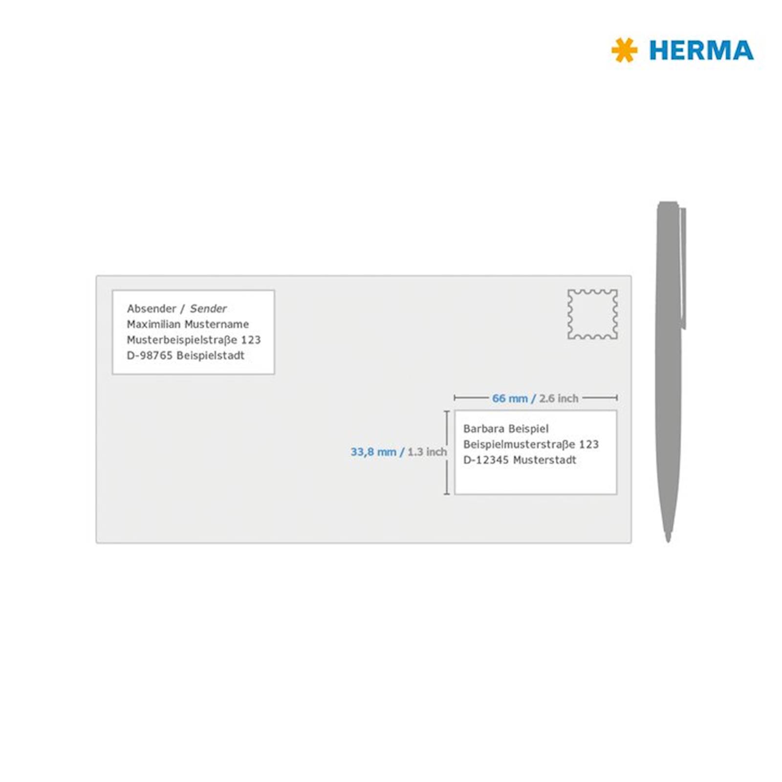 Herma etikete Superprint Premium, 66x33,8 mm, 10/1 - slika 2