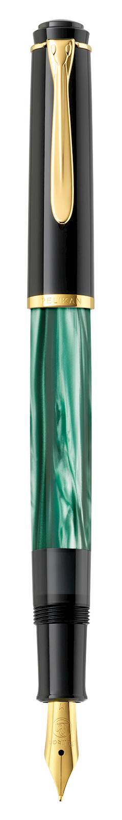 Pelikan nalivno pero M200, marmorirano zelen, M konica, v darilni škatli