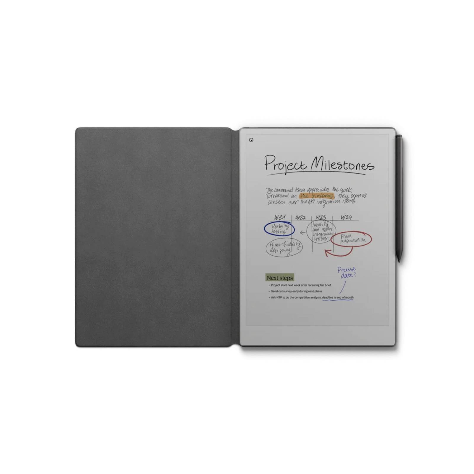ReMarkable Paper Pro + Marker PLUS + ovitek siv - slika 5