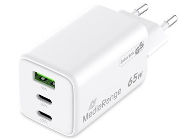 Polnilec hitri mediarange 65w 2xusb-c in 1xusb-a mrma116